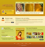 Art & Photography Website Template Artistic Decoratives